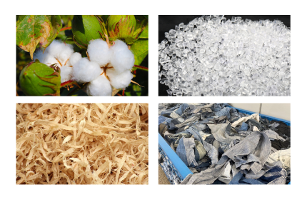 様々な繊維、糸品質の写真